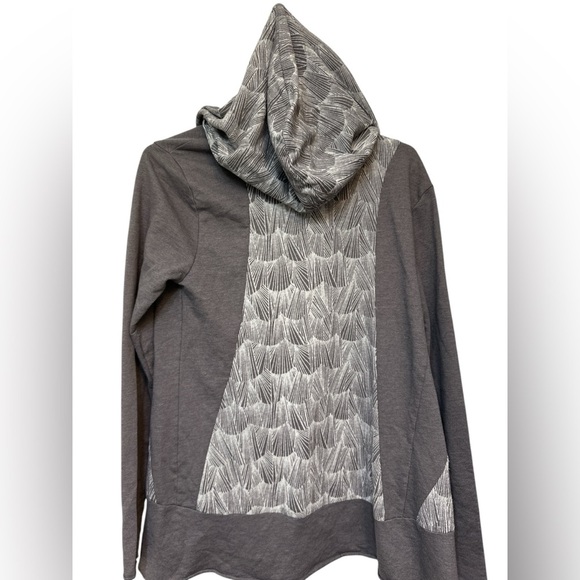 Prana Graceful Moonrock Hooded Open Front Cardigan Jacket - Picture 2 of 6